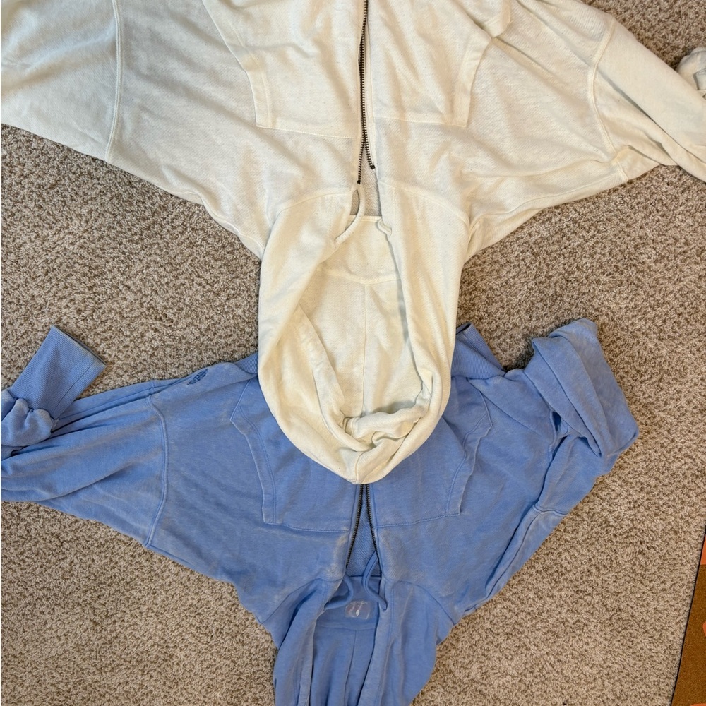Stylish Cream and Blue Hoodies